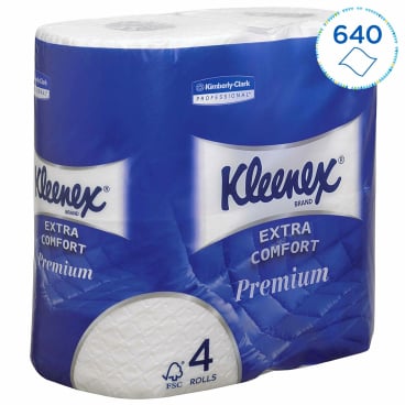 KLEENEX Toilettenpapier 4-lagig weiß - weiche Rollen für Arztpraxen und Kliniken - Med-Praxisbedarf