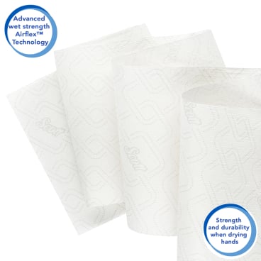 1-lagige Handtuchrolle SCOTT Control Extra Strong - Weißes Papier für hygienische Händetrocknung - Med-Praxisbedarf