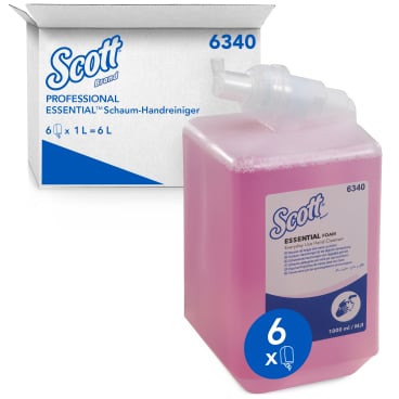 Schaumseife für medizinische Waschräume - SCOTT Essential mit mildem Duft, Farbe rosa - Med-Praxisbedarf