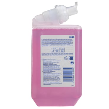 SCOTT Essential Seifenspender - Befüllt mit duftender rosa Schaumseife für Hygiene - Med-Praxisbedarf