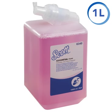 SCOTT Essential Schaumseife rosa - Leicht duftende Handseife für Arztpraxen und Kliniken - Med-Praxisbedarf