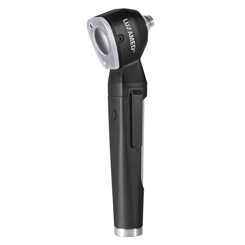 LED-Otoskop LuxaScope Auris CCT in Nahaufnahme - medizinisches Diagnosegerät - Med-Praxisbedarf