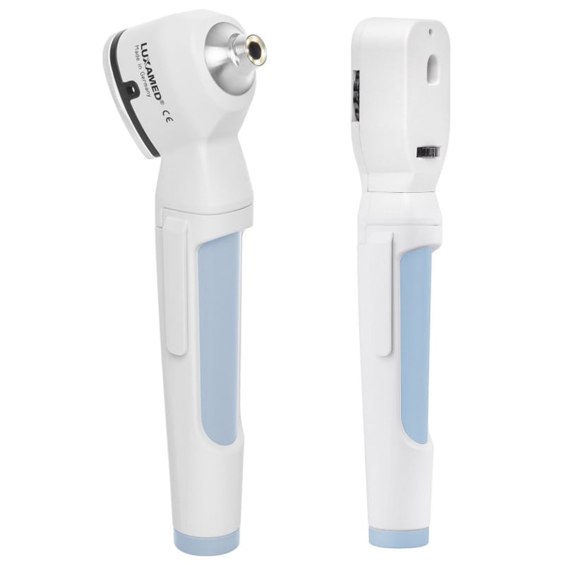 Coloured Edition Diagnostik-Set - Otoskop und Dermatoskop 2,5 V nebeneinander im praktischen Set - Med-Praxisbedarf
