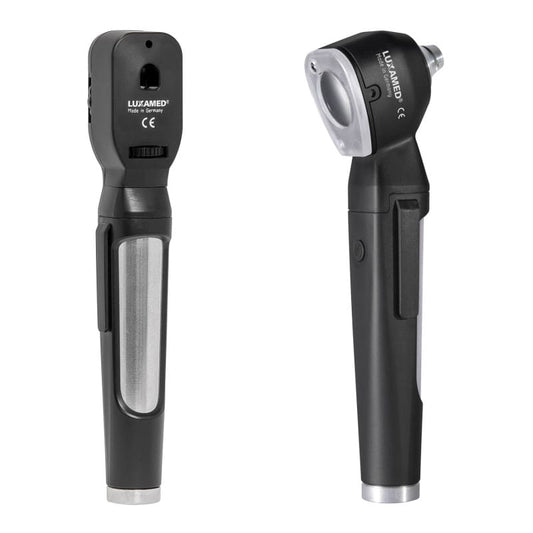 LuxaScope Diagnostik-Set 3.7 V - Otoskop Auris LED und Dermatoskop mit leistungsstarker Akkuversion - Med-Praxisbedarf