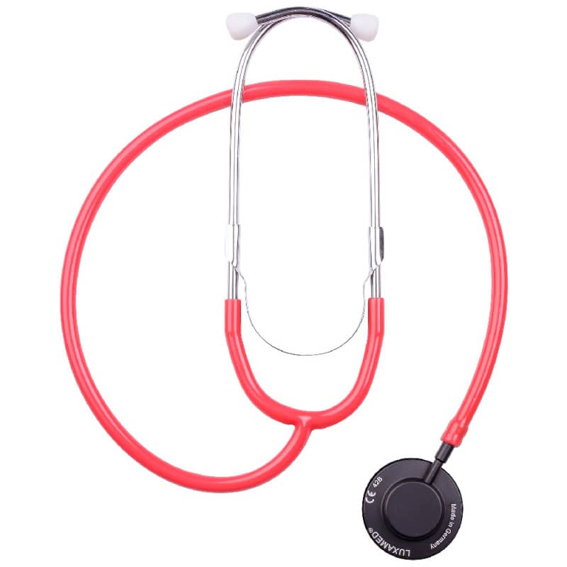 Luxascope Sonus Flat Flex Stethoskop Nahaufnahme - anatomische Ohrstücke, verstellbare Binaurale - Med-Praxisbedarf
