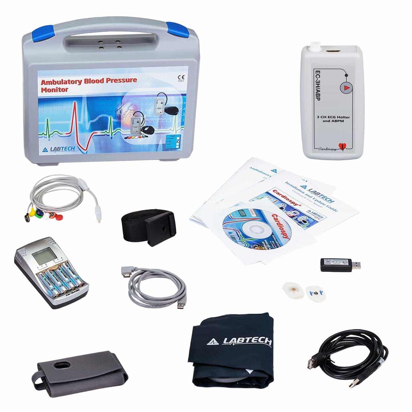 Kombi-Holter System EC-3H/ABP von Labtech - für simultane EKG- und Blutdruck-Langzeitmessung - Med-Praxisbedarf