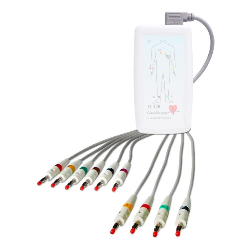 Patienten-Kabel EC-12R für Ruhe-EKG - Originalkabel für Labtech EC-12R EKG-Gerät - Med-Praxisbedarf