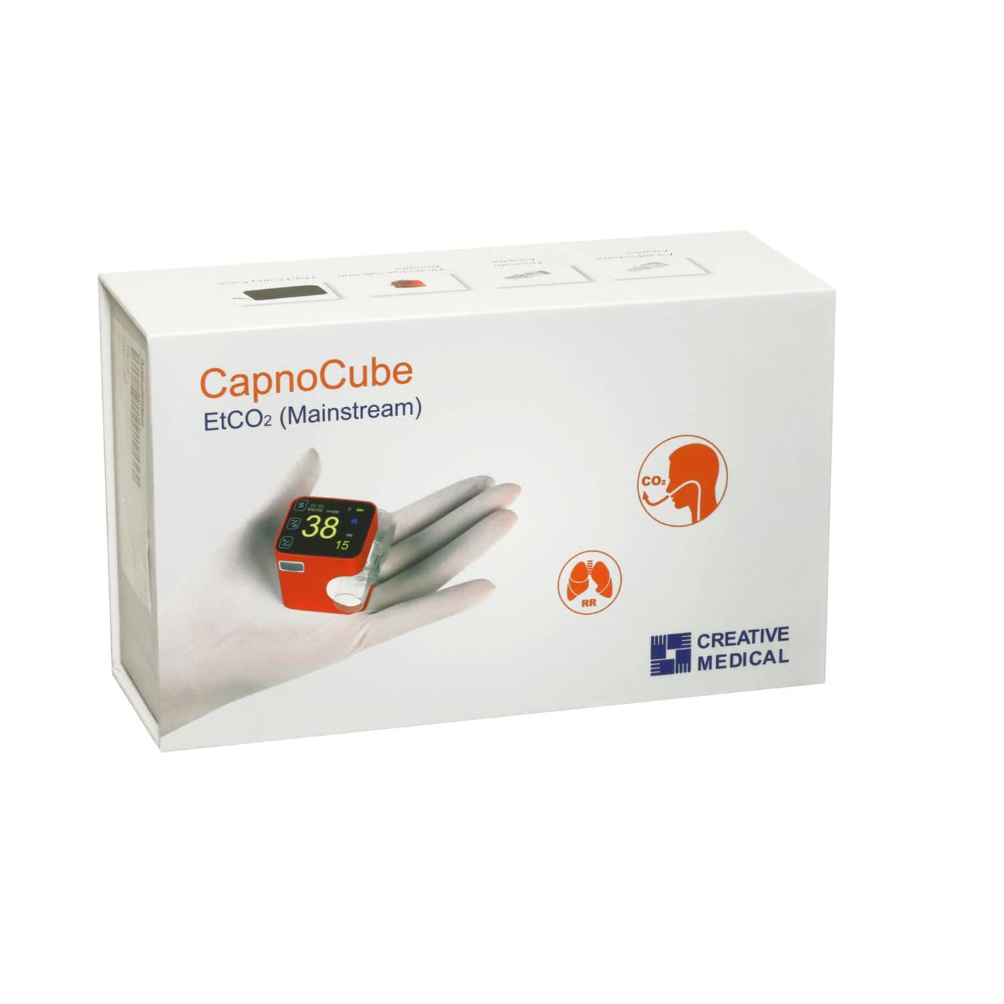 Capno Cube EtCO2 Gerät Frontansicht - tragbarer Monitor für Atemgase, kompaktes Design - Med-Praxisbedarf