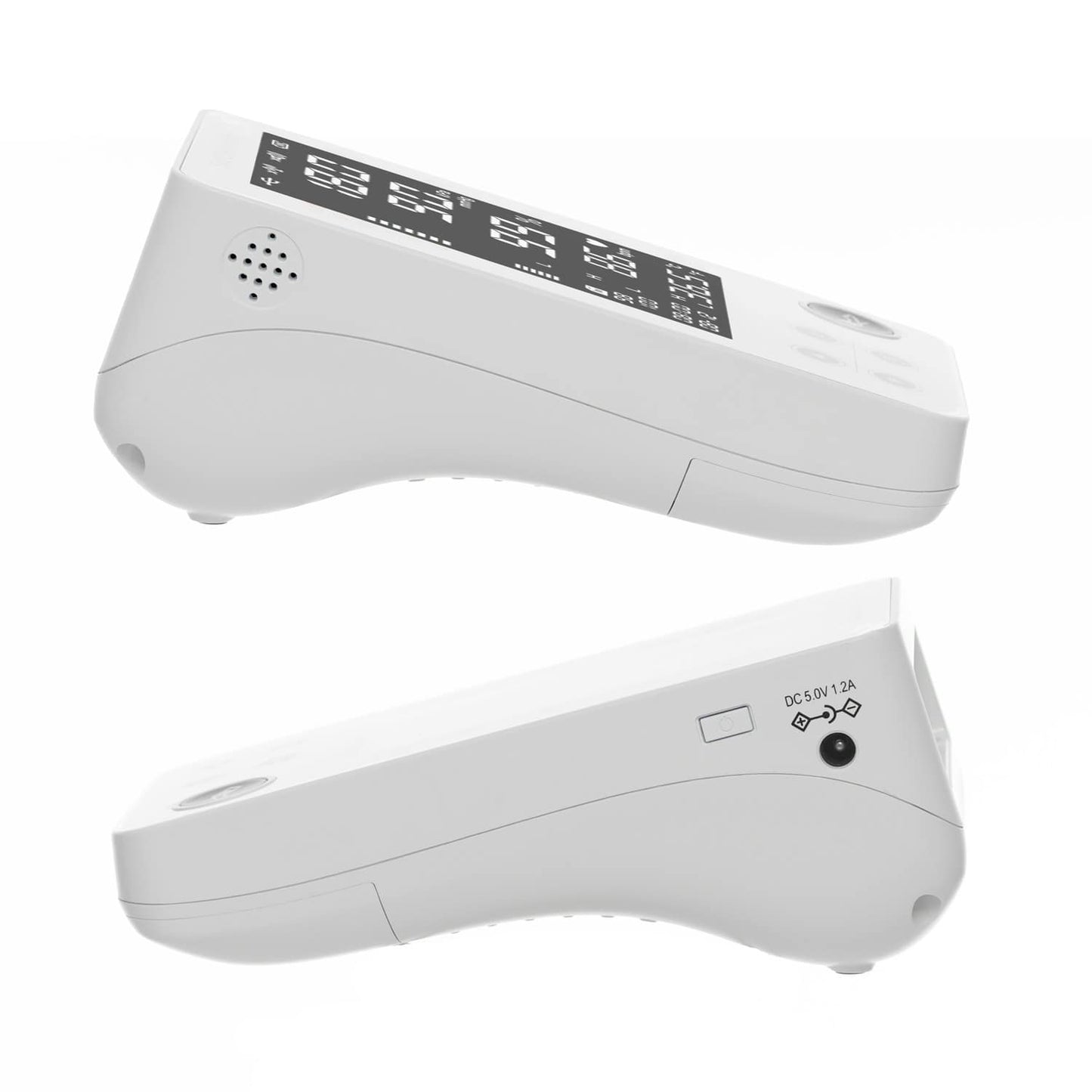 Multiparameter-Monitor PC-303 - Seitenansicht des tragbaren Patientenmonitors mit Griff - Med-Praxisbedarf