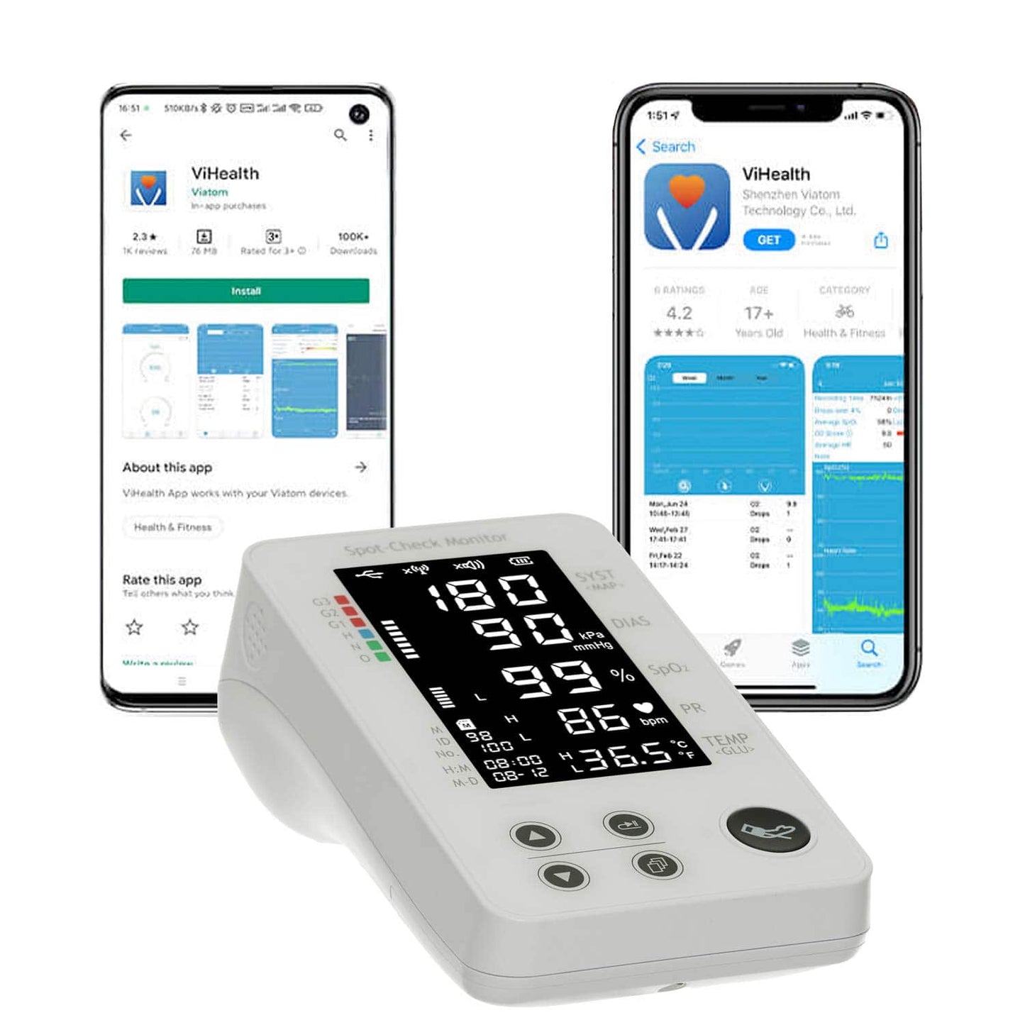 PC-303 Multiparameter-Monitor - Kompaktes Gerät für die mobile Patientenüberwachung - Med-Praxisbedarf