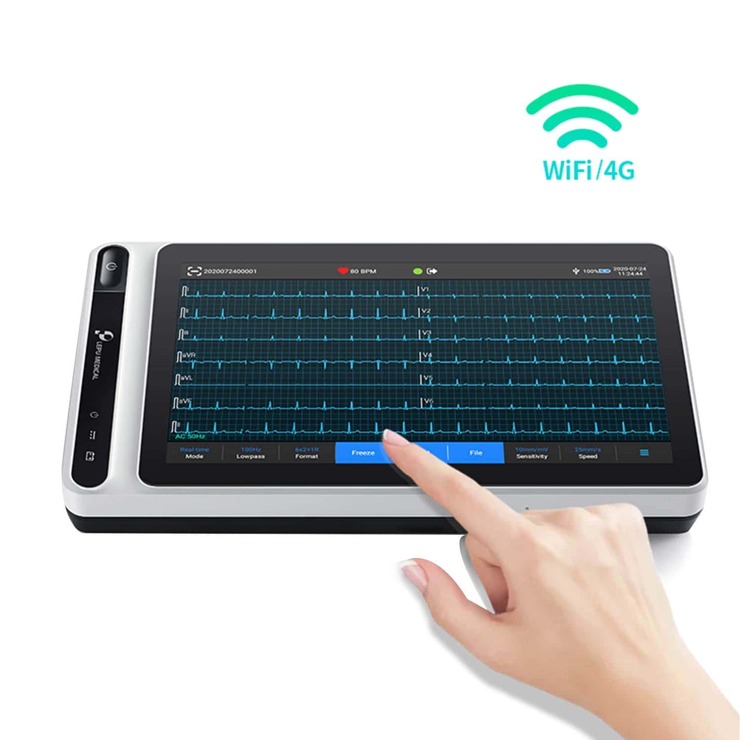 Tragbares 12-Kanal EKG Neo S120 - leichtes Gerät für ambulante EKG-Aufnahmen - Med-Praxisbedarf