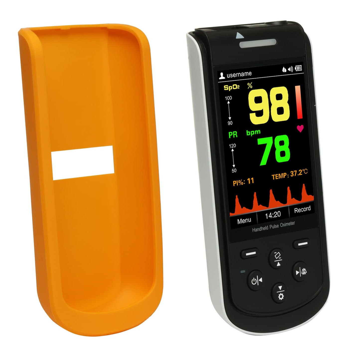 Pulsoximeter SP-20 im Lieferumfang - inklusive Tragetasche und Batterien - Med-Praxisbedarf