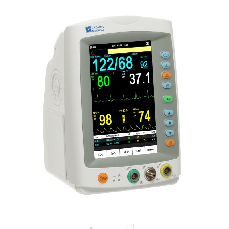Vitalzeichenmonitor PC-900 Plus - tragbares Gerät mit 7-Zoll-Touchscreen für Patientenüberwachung - Med-Praxisbedarf