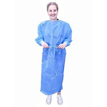 Lifemed Schutzkittel 150x170 cm PE-Vollbeschichtung - blauer Einweg-Schutzmantel für Klinik und Praxis - Med-Praxisbedarf