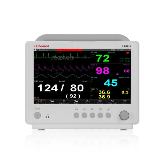 Multiparameter Patientenmonitor Lintemed - Überwachungsgerät für EKG, Blutdruck, Sauerstoff - Med-Praxisbedarf