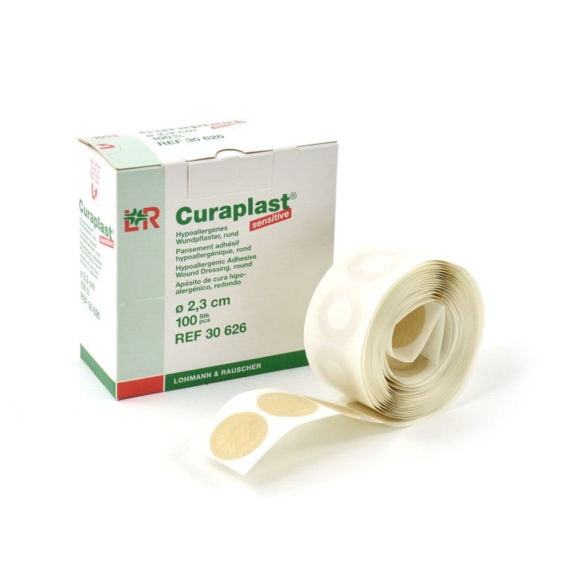 Curaplast sensitive Injektionspflaster rund - für sensible Haut, weich und anschmiegsam - Med-Praxisbedarf