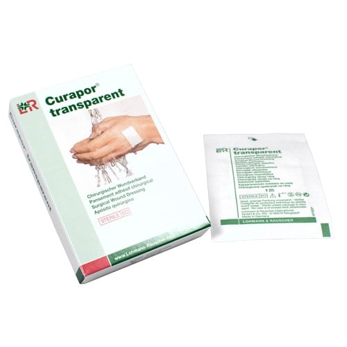 Transparenter Wundverband Curapor - wasserdichte Trägerfolie, sterile Versorgung - Med-Praxisbedarf