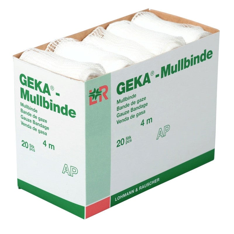 Geka Mullbinden unelastisch - Fixierbinden zur Ruhigstellung von Verbänden, von Lohmann-Rauscher - Med-Praxisbedarf