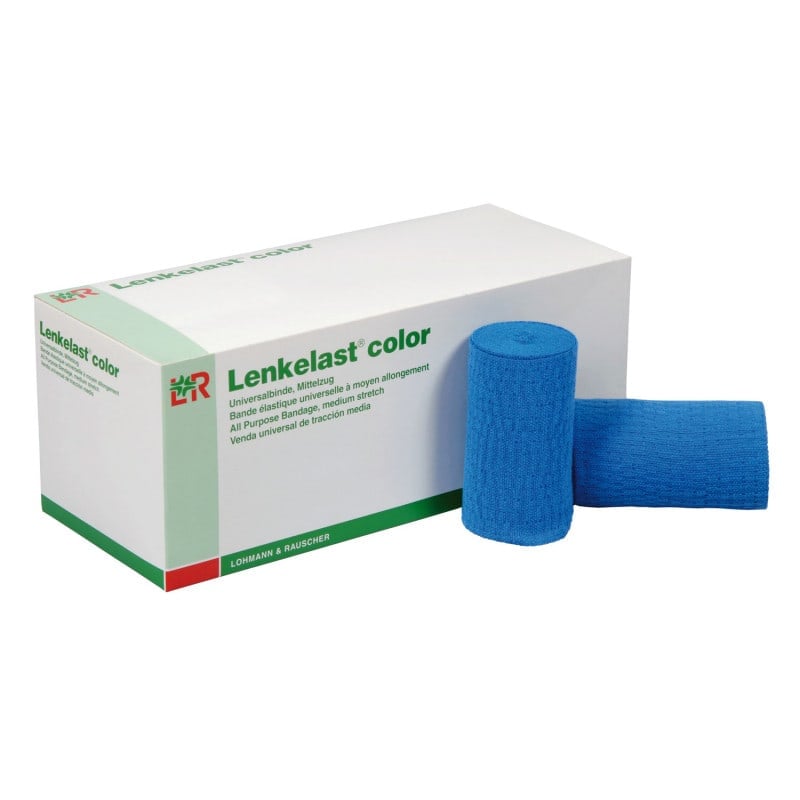 Lenkelast color Universalbinde mittelzügig - Baumwoll-Mischgewebe zur Verbandfixierung - Med-Praxisbedarf