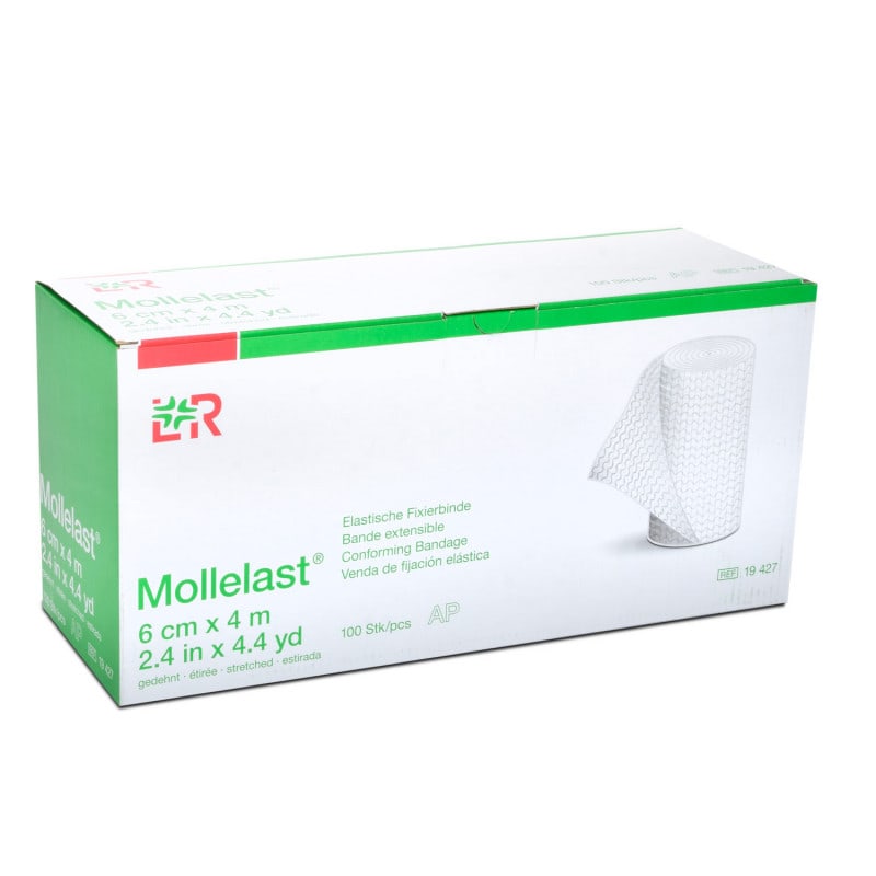 Mollelast Fixierbinde im Einsatz - Fixiert Verbände sicher und komfortabel - Med-Praxisbedarf