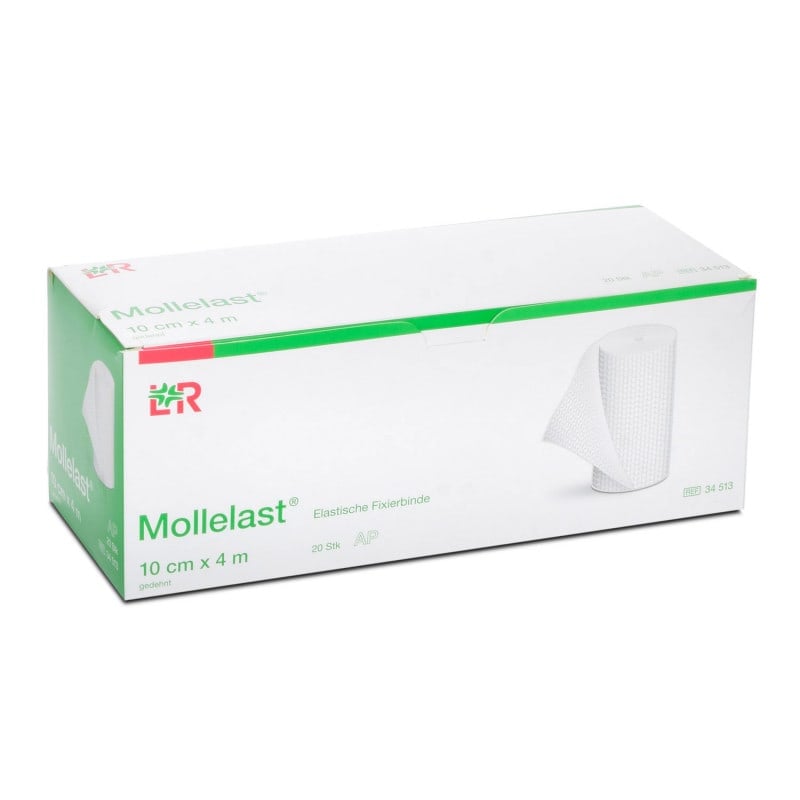 Elastische Fixierbinde Mollelast - atmungsaktiv und haftend für sicheren Wundverband - Med-Praxisbedarf