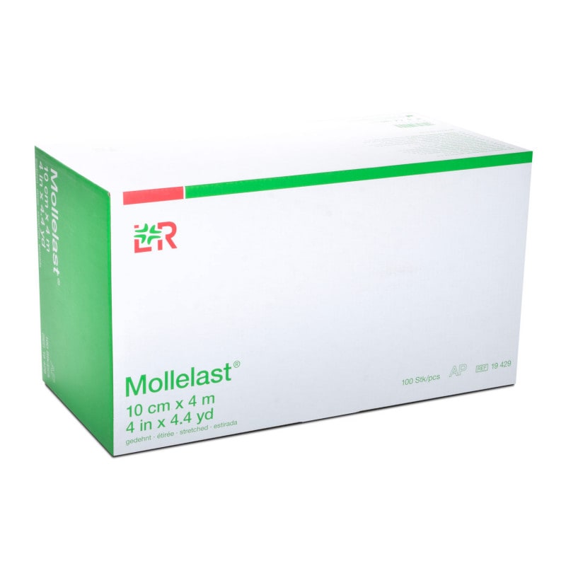 Fixierbinde Mollelast in Rolle - elastisches Verbandmaterial von Lohmann-Rauscher für Klinik und Praxis - Med-Praxisbedarf