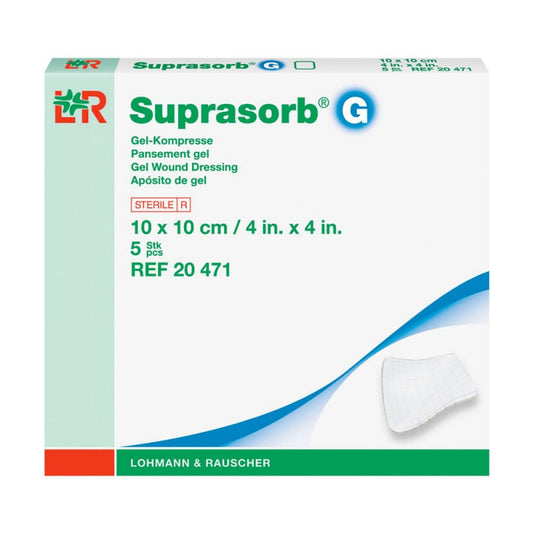 Suprasorb G Gel-Kompresse - feuchtigkeitsspendende Wundauflage für trockene Wunden - Med-Praxisbedarf