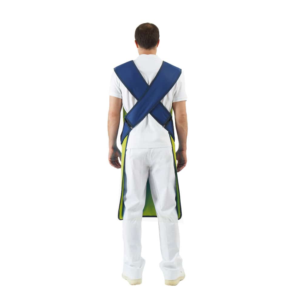 MAVIG Strahlenschutzschürze 110 cm - Rückseite mit breiten Trägern und Verschluss - Med-Praxisbedarf