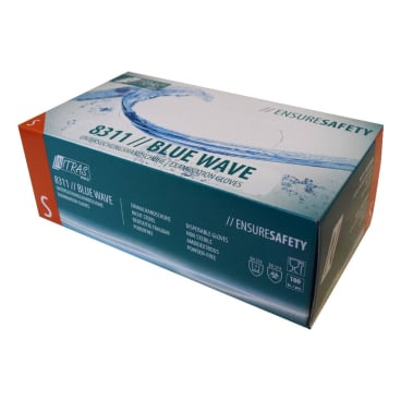 Einmalhandschuhe Nitril blau BLUE WAVE - für Hygiene und Patientenkontakt - Med-Praxisbedarf