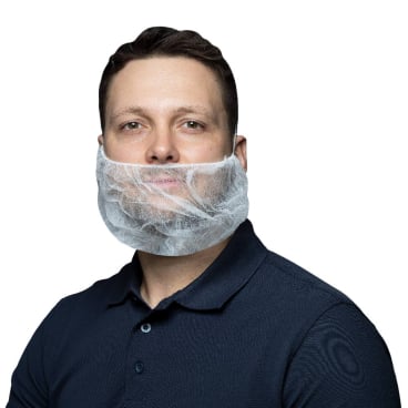 NITRAS Bartmaske weiß - Einweg-Bartschutz für medizinische Bereiche - Med-Praxisbedarf