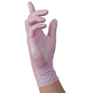 NITRAS GLAMOUR WAVE Nitrilhandschuhe rosa - beidseitig tragbar, mikrogeraut für besseren Griff - Med-Praxisbedarf
