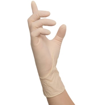Latex Einmalhandschuhe NITRAS IDEAL CARE - naturfarben, für den täglichen klinischen Einsatz - Med-Praxisbedarf