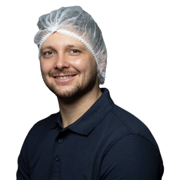 NITRAS Klipphaube 52 cm - Einweg-Haube für den medizinischen Bereich, praktische Einmalhaube - Med-Praxisbedarf