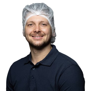 NITRAS Klipphaube 55 cm - Einmal-Haube für medizinische Einrichtungen, Umfang 55 cm - Med-Praxisbedarf
