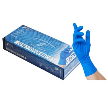 NITRAS TOUGH GRIP N 300 Einmalhandschuhe - Nitrilhandschuhe 30 cm lang, robust für medizinischen Einsatz - Med-Praxisbedarf