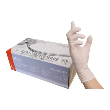 NITRAS WHITE WAVE Nitril Einmalhandschuhe weiß - puderfreie medizinische Untersuchungshandschuhe - Med-Praxisbedarf