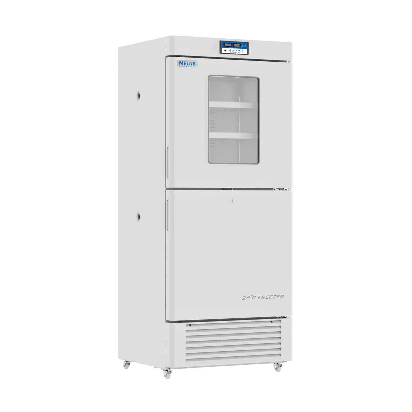Kühl-Gefrierkombination YCD-450 Frontansicht - 450 Liter Gesamtvolumen, von MELING Biomedical - Med-Praxisbedarf