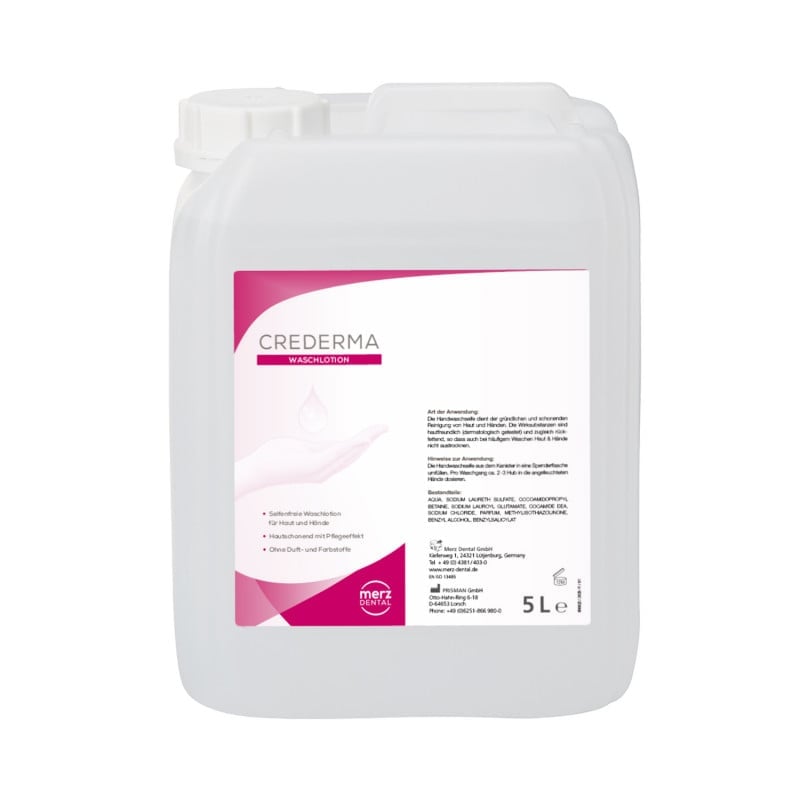 MERZ DENTAL Crederma Waschlotion - farbstofffrei, für die professionelle Händehygiene - Med-Praxisbedarf