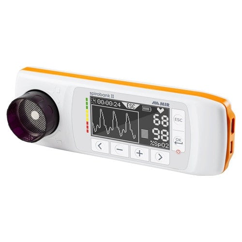 New Spirobank II mit Mundstück - Detail des Anschlusses für die spirometrische Untersuchung - Med-Praxisbedarf