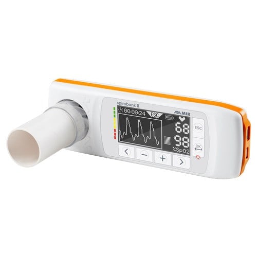 New Spirobank II mobiles Spirometer von MIR - für die Praxis mit Ampelanzeige und Direktauswertung - Med-Praxisbedarf