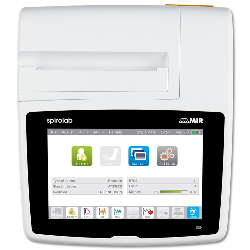 New Spirolab Spirometer Frontansicht - Modernes PC-Spirometer für die Praxis - Med-Praxisbedarf