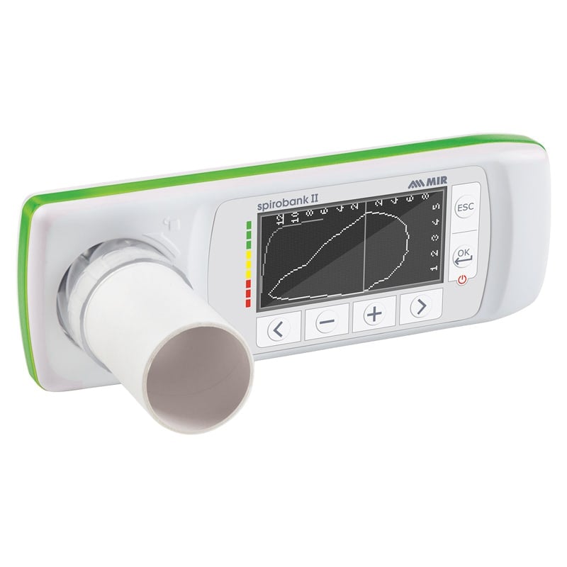 Spirobank II Basic Spirometer von MIR - Screening-Gerät für Hausarztpraxen und Arbeitsmedizin - Med-Praxisbedarf