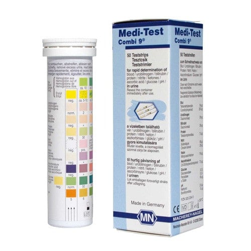 Medi-Test Combi 9 Urinteststreifen - 9 Parameter für professionelle Harnanalytik - Med-Praxisbedarf