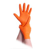 MaiMed® Diamond Grip+ Nitril Einmalhandschuhe, orange, unsteril