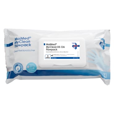 MaiMed MyClean DS OA Flowpack Desinfektionstücher - gebrauchsfertige Tücher für schnelle Flächendesinfektion - Med-Praxisb...