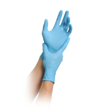 Nitril-Untersuchungshandschuhe Solution Blue PF - Einmalhandschuhe für klinischen Alltag - Med-Praxisbedarf