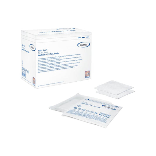 VK Pad sterile Wundkompresse - Vliesstoff mit PE-Beschichtung, einzeln verpackt - Med-Praxisbedarf