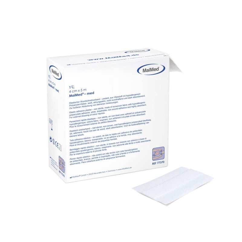 MaiMed-med Wundpflaster aus Vliesstoff - weiches 100% Polyesterpflaster für Klinik und Praxis - Med-Praxisbedarf