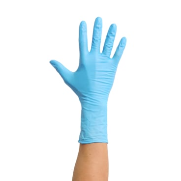 Nitrilhandschuhe extra lang MaiMed nitril LG PF - mit Rollrand für erweiterten Armschutz - Med-Praxisbedarf