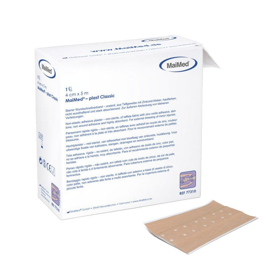 MaiMed-plast Classic Wundpflaster - zur Abdeckung kleinerer Verletzungen an unbeweglichen Körperteilen - Med-Praxisbedarf